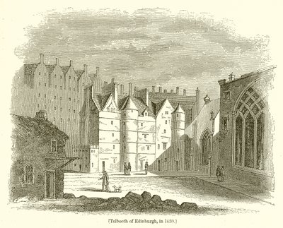 爱丁堡的Tolbooth，1630年 作者 English School