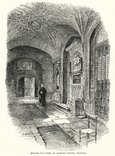 爱德华四世国王之墓，温莎圣乔治教堂（雕刻） 作者 英语学校