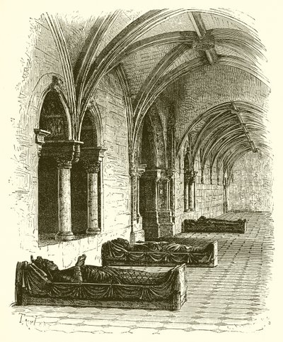理查德Coeur de Lion墓在Fontevrault 作者 英语学校