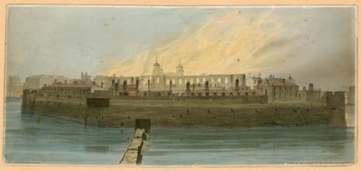 伦敦塔火，1841年 作者 英语学校