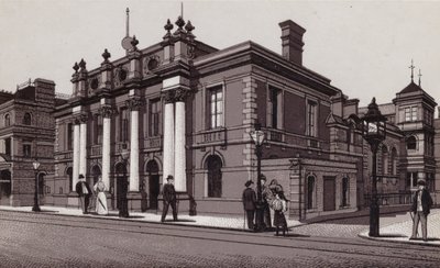 市政厅，加的夫（石版画） 作者 英语学校