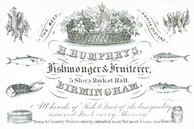 交易卡，H Humphreys 作者 英语学校