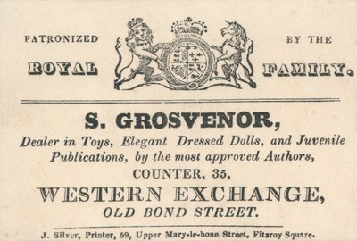 贸易卡，S Grosvenor 作者 英语学校