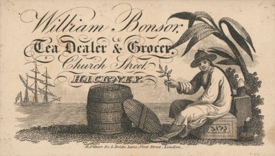 交易卡，William Bonsor 作者 英语学校