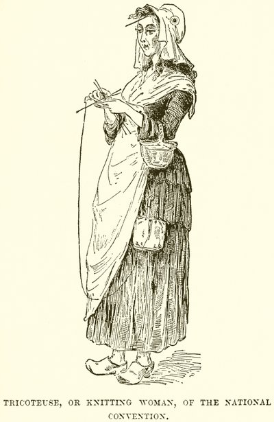 国民大会的Tricoteuse或Knitting Woman 作者 英语学校