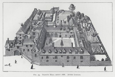 1688年左右的三一教堂，出自罗根之手（雕刻）。 作者 英语学校