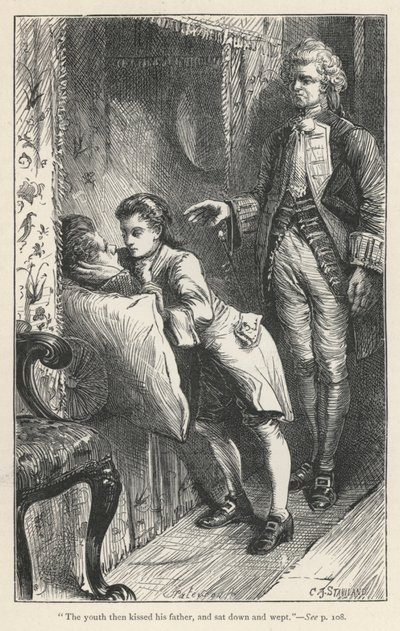 Tristram Shandy, The Death Of Le Fevre（雕刻）。 作者 英语学校
