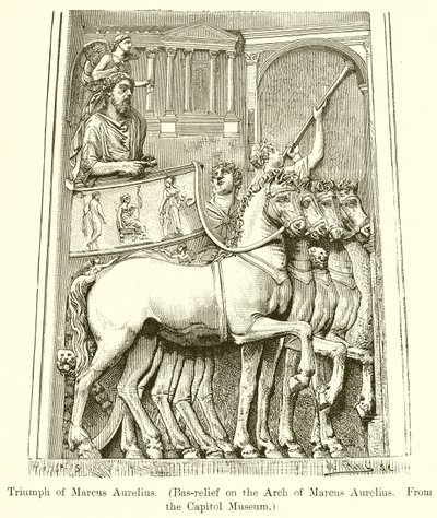 Marcus Aurelius的胜利。 （Marcus Aurelius拱门上的浮雕。来自国会大厦博物馆） 作者 英语学校
