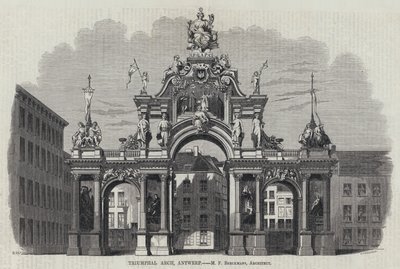 Triumphal Arch, Antwerp (engraving) 作者 英语学校