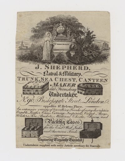 Trunk Maker，J Shepherd，贸易卡 作者 英语学校
