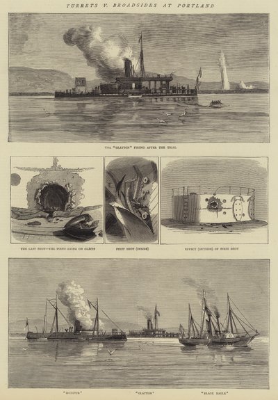 Turrets v Broadsides at Portland (engraving) 作者 英语学校