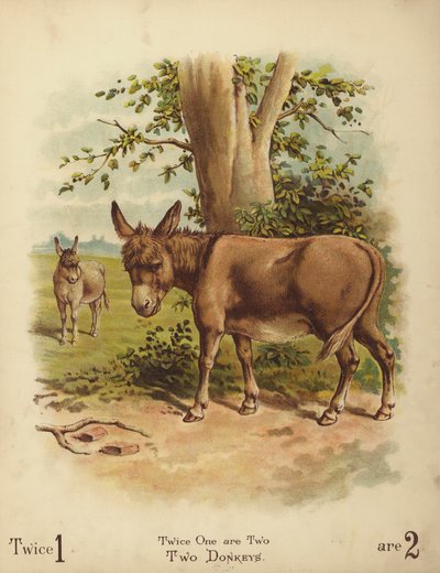 两只驴子（chromolitho） 作者 英语学校