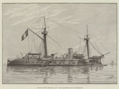 法国海军的类型，装甲舰 Duguesclin （雕刻） 作者 英语学校