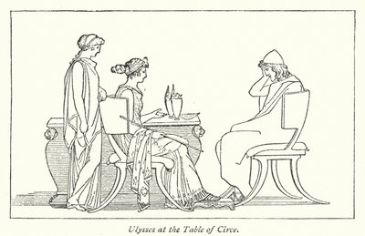 Circe 桌上的尤利西斯（石版画） 作者 英语学校