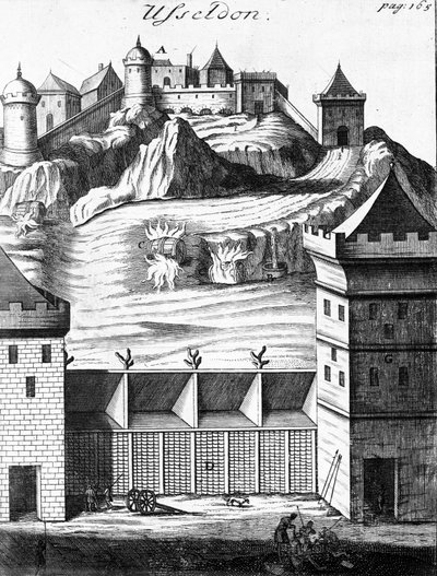 Usseldon，插图来自&39;Julius Caesar对高卢战争的评论，以及与Pompey的内战&39;由Martin Bladen翻译成英文，出版于1706年 作者 英语学校
