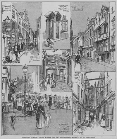 Vanishing London: Clare Market and its surrounding streets shortly before demolition 作者 英语学校