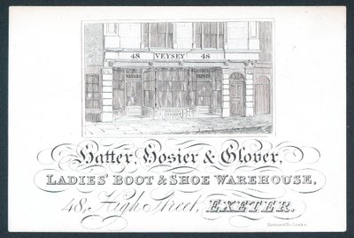 Veysey，帽匠，hosier＆glover，外贸卡 作者 英语学校