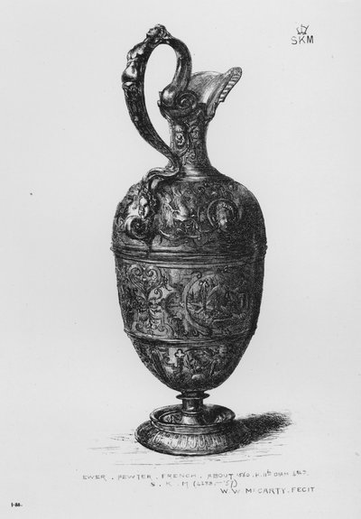 维多利亚和阿尔伯特博物馆：Ewer，锡制，法文，约1560年 作者 英语学校