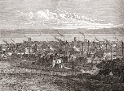 苏格兰邓迪风景，选自《世界城市》，约 1893 年出版（印刷品） 作者 英语学校