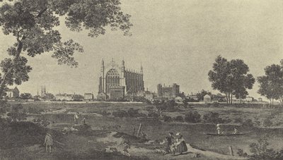 伊顿公学的视图，c 1747（凹版） 作者 英语学校