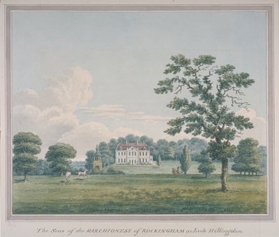 Hillingdon House的视图，1820年（纸上的wc） 作者 英语学校