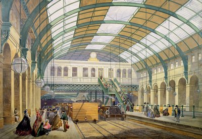 国王十字地铁站，1865年的视图 作者 英语学校