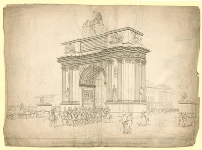 建议在海德公园角建立一个凯旋门的视图 作者 英语学校