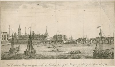 老伦敦桥看法，它在1758年火以后出现了 作者 英语学校