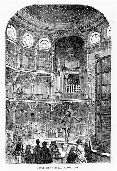 皇家科学与艺术馆景观，约1855年（石版画）。 作者 英语学校