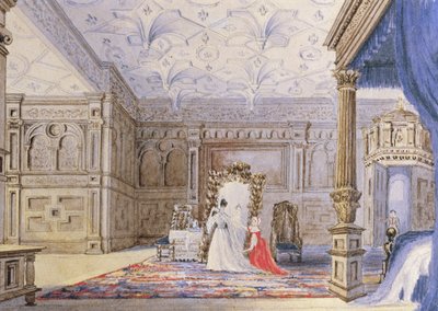 镶嵌房间的视图，Sizergh城堡，坎布里亚郡，1840（wc） 作者 英语学校