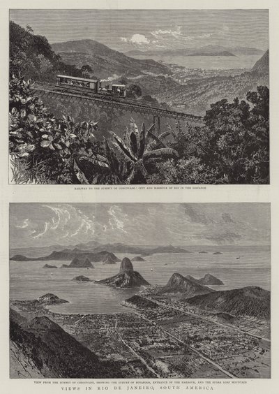 南美洲里约热内卢的景色（版画） 作者 英语学校