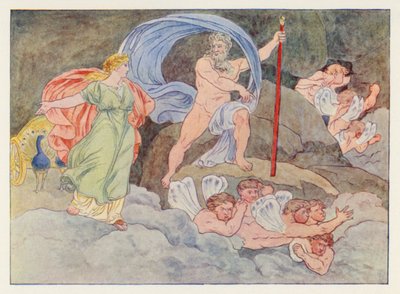 维吉尔的《埃涅伊德》：朱诺和埃俄洛斯（彩色石版画） 作者 英语学校