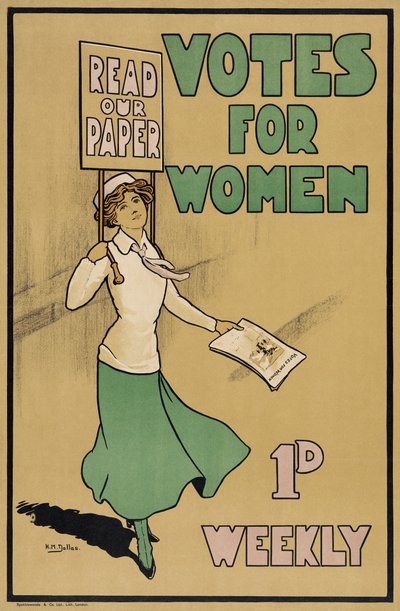 妇女投票》，选自《女权主义者》，1912 年出版（彩色石版印刷）。 作者 英语学校