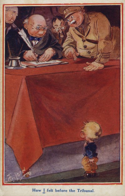 WW1卡通宣传明信片的尽职尽责的反对者 作者 英语学校