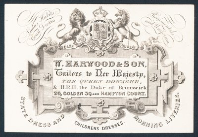 W Harwood＆Son，裁缝，外贸卡 作者 英语学校