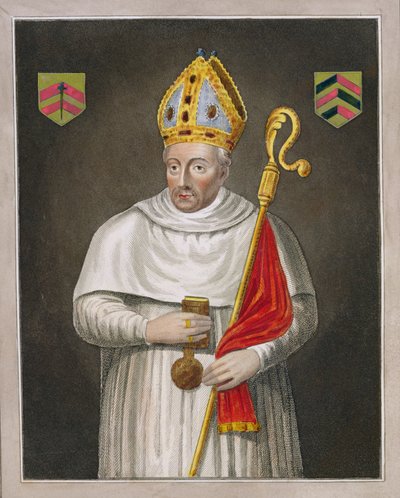 Walter de Merton（d.1277），在Bodleian画廊画了一幅画 作者 英语学校
