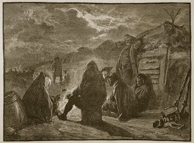 华盛顿在福吉谷的篝火旁，卡塞尔斯画报英国历史（插图） 作者 英语学校