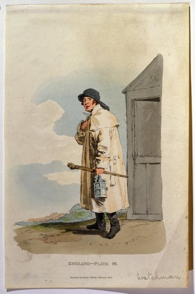 守望者，1813年（aquatint） 作者 英语学校