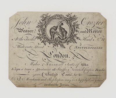 Weaver和Mercer，John Crozier，交易卡 作者 英语学校