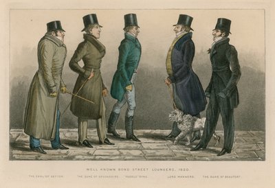 着名的Bond Street Loungers，1820 作者 英语学校