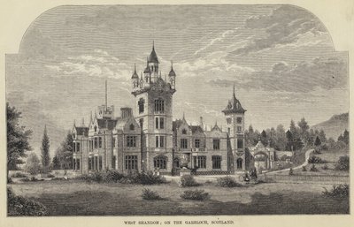West Shandon，位于苏格兰 Gareloch（雕刻） 作者 英语学校
