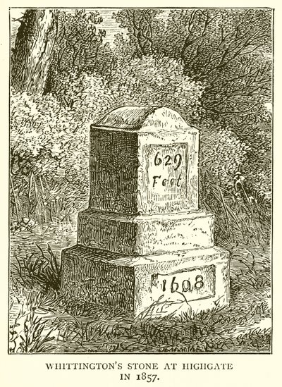 1857年Whittingtons石头在Highgate 作者 英语学校