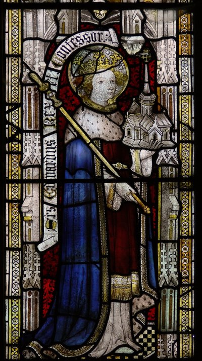 Window Ew描绘了St Ethelbert（在19世纪被错误地标记为Edward the Confessor！） 作者 英语学校