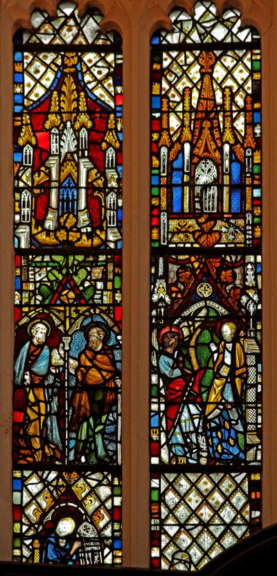 Window Ew描绘了圣彼得和圣保罗;报喜 作者 英语学校