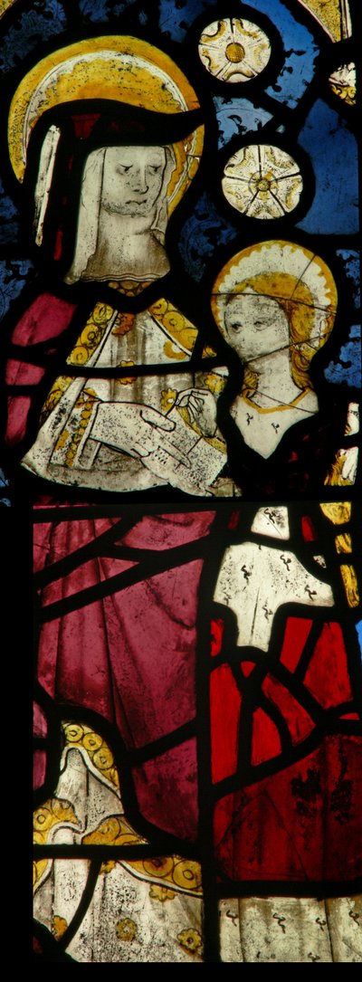 Window S-chapel-S6描绘圣安妮教导圣母阅读 作者 英语学校