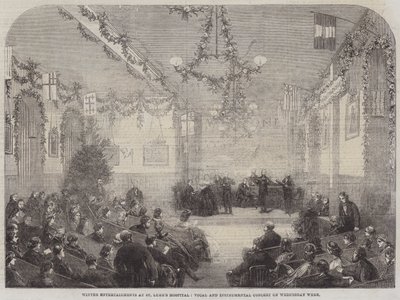 圣卢克医院的冬季娱乐活动，周三周的声乐和器乐音乐会（版画） 作者 英语学校