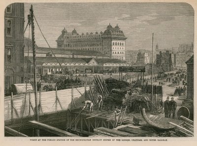 在大都会区系统的Pimlico站工作 作者 英语学校