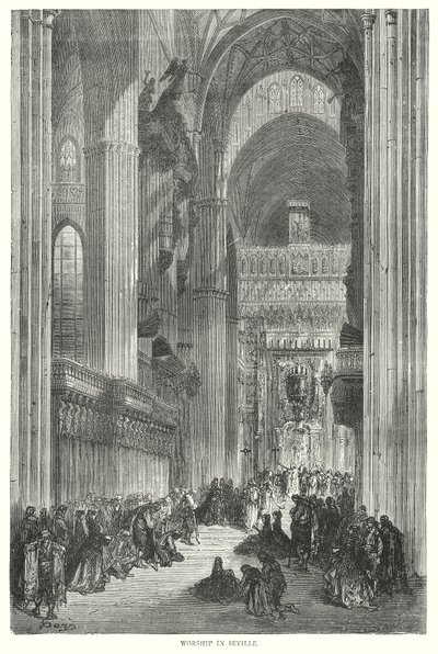 塞维利亚的礼拜（雕刻） 作者 英语学校