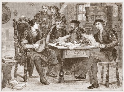 Zwingle在他的朋友中，詹姆斯·艾特肯·威利（James Aitken Wylie，1808-1890），酒吧的新教历史插图。 1878年 作者 英语学校