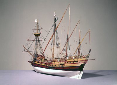 来自c.1535（木材）的葡萄牙caravela的索具模型（另见3236） 作者 英语学校英语学校